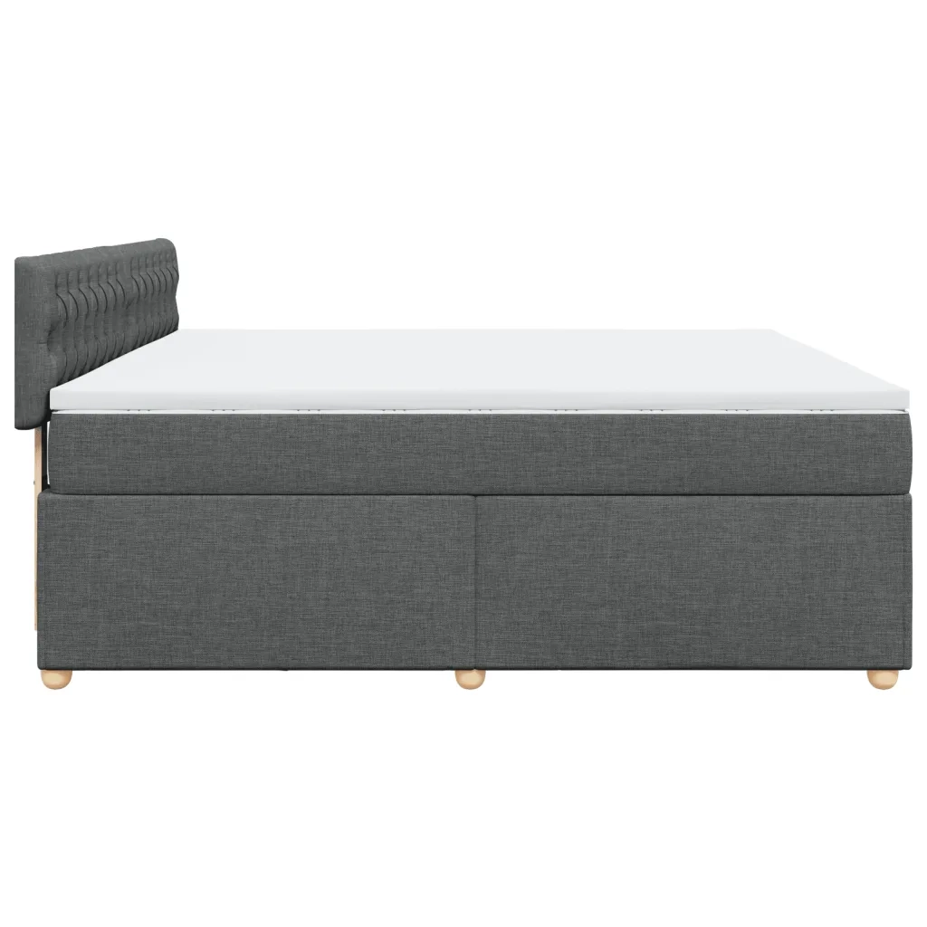 Giroletto a Molle con Materasso Grigio Scuro 180x200 cm Tessuto 3289067