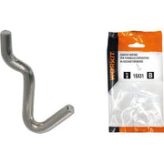 GANCIO UNCINO ACCIAIO SELF WORKIT - X PANNELLO ESPOSITIVO CROM NÂ° 1 MM 15X31 CF=PZ 10- 5 confezioni