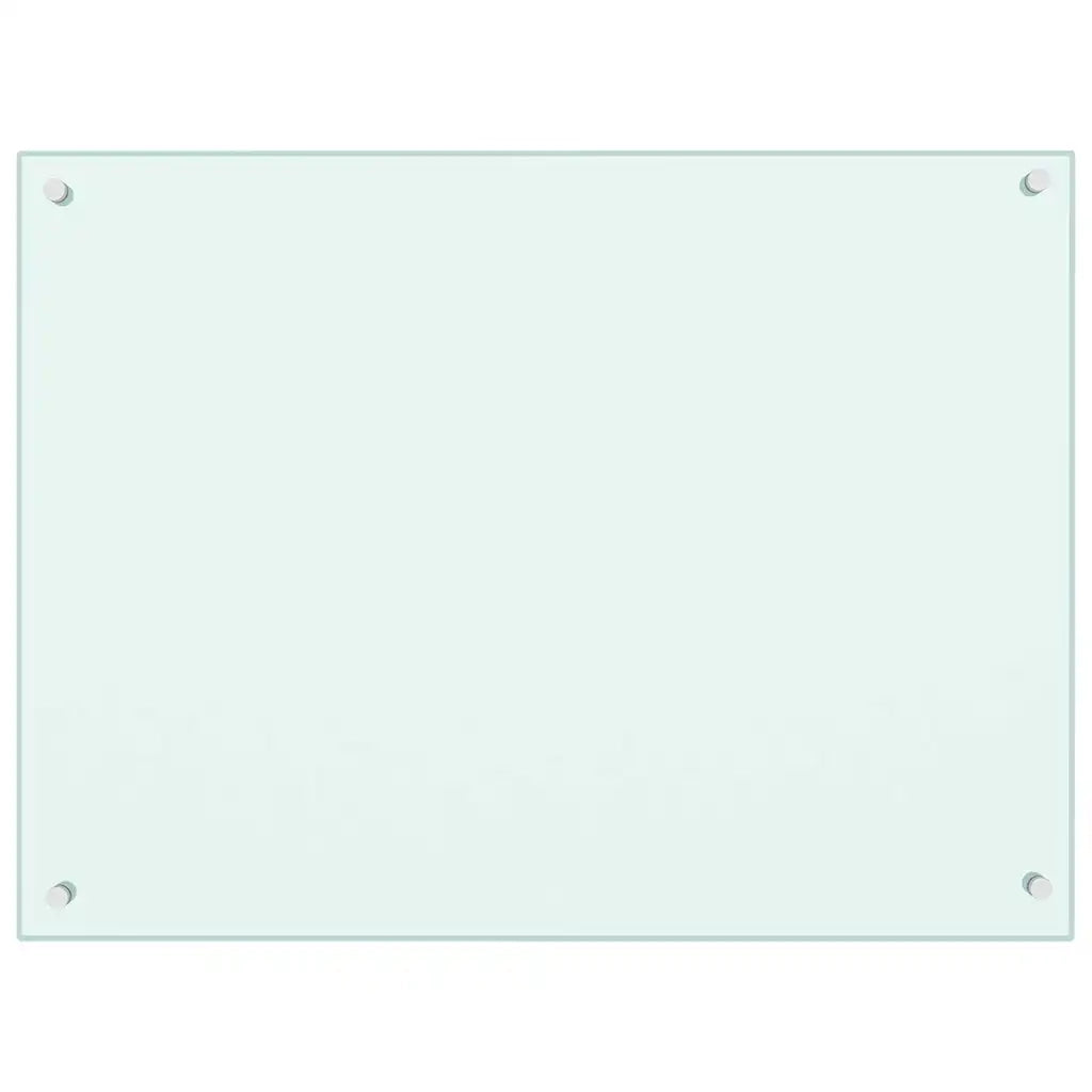 Paraschizzi per Cucina-Protezione parete cucina Bianco 80x60 cm in Vetro Temperato