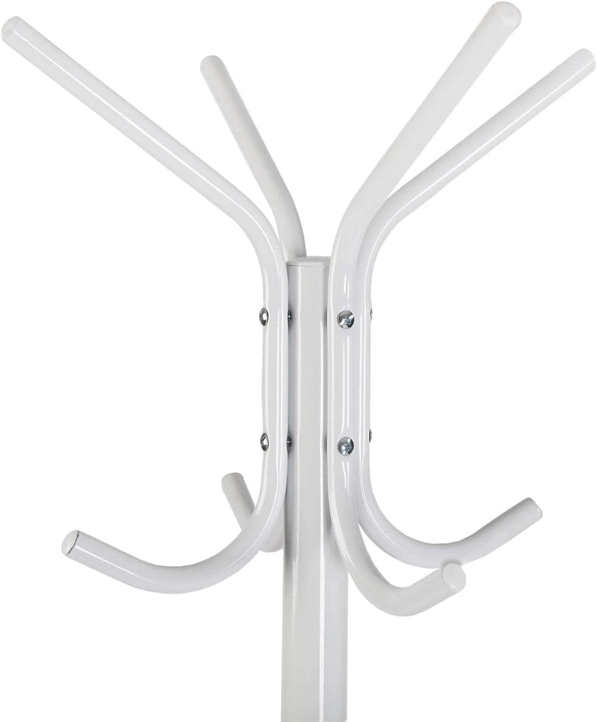 Attaccapanni da Terra Appendiabiti Metallo Bianco Salvaspazio Ingresso H 170 cm