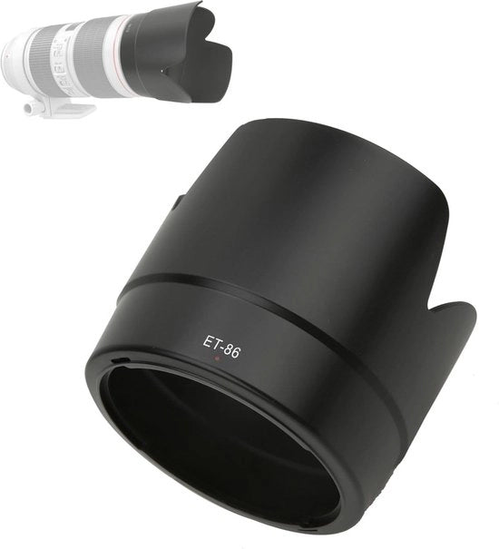 Parasole per Obiettivo Zonnekap Nero Plastico - Adatto per EF 70-200mm f2.8 IS - Sostenibile - Resistentente - Protezione contro la luce indesiderata - Peso ca. 69 g - Parapettine per Obiettivo