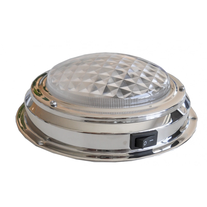 PLAFONIERA INOX Ø MM.168 x 46H 12V