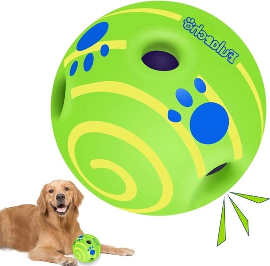 Palla interattiva per cani - Giocattolo per cani in plastica indeformabile per alleviare ansia e noia (Beige 13 cm)