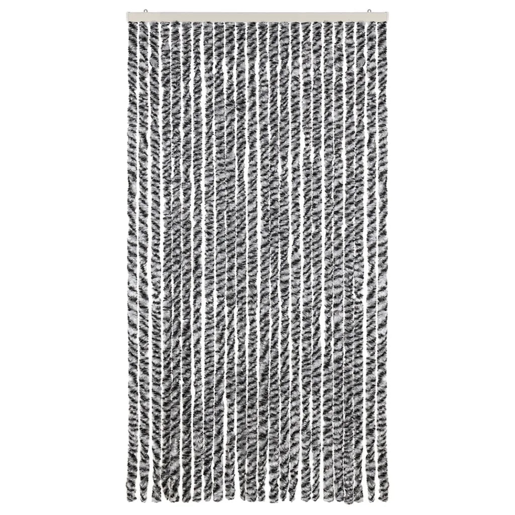 Tenda Antimosche Grigia Nera e Bianca 100x230 cm in Ciniglia CFW6662771