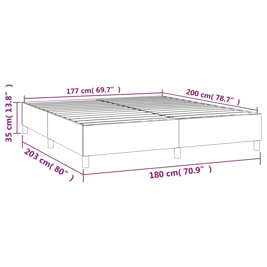 Struttura Letto a Rete a Molle Cappuccino 180x200 cm in Similpelle 3121064