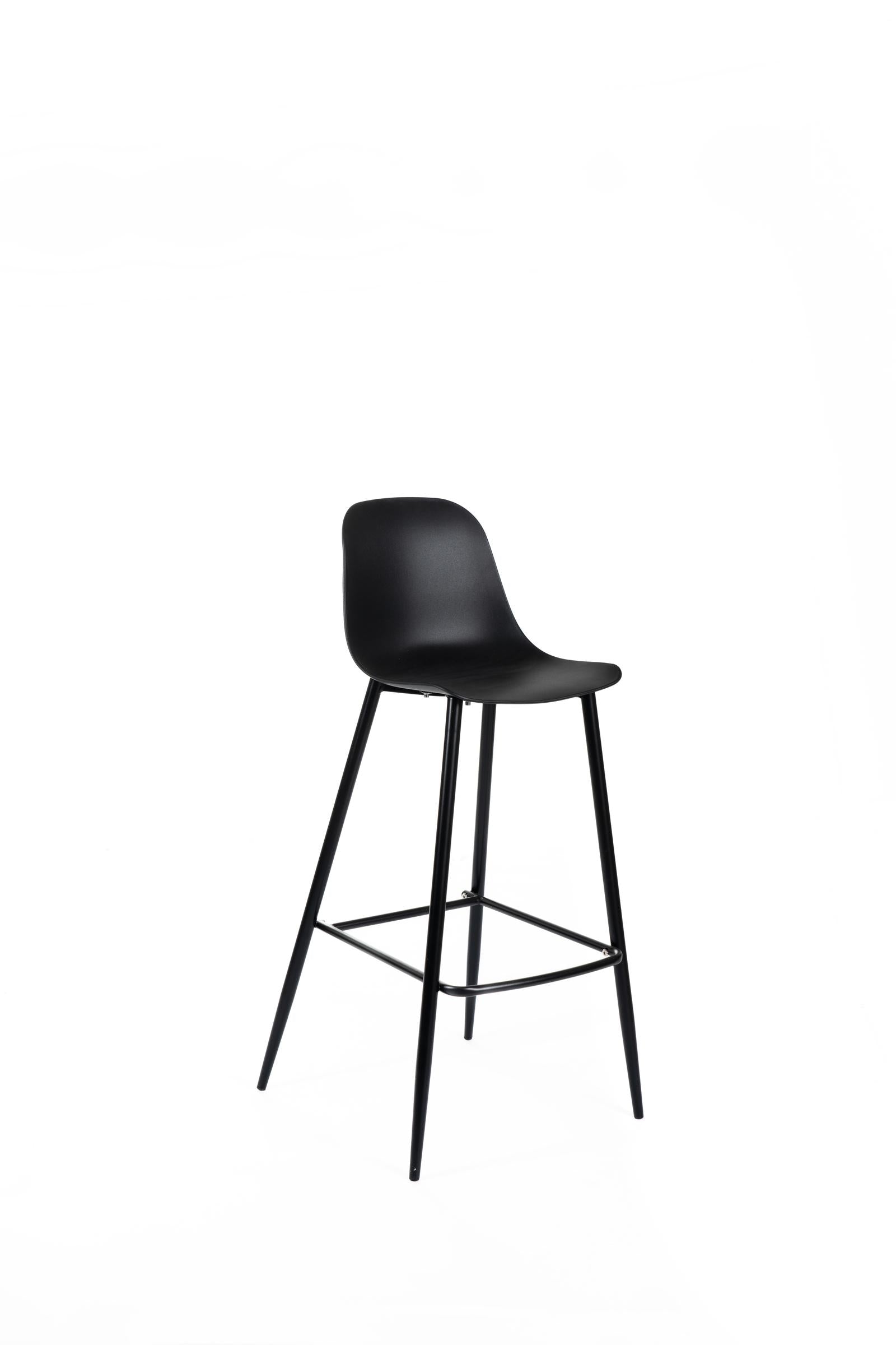 Set 2 Sgabelli 47,5x47xH91,5 cm in Polipropilene Frida Nero