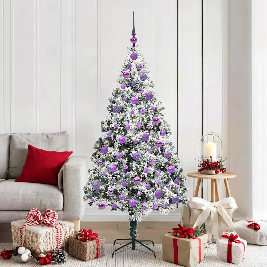 Albero di Natale | Decorazioni natalizie artificiale con 300 LED Bianco 180 cm