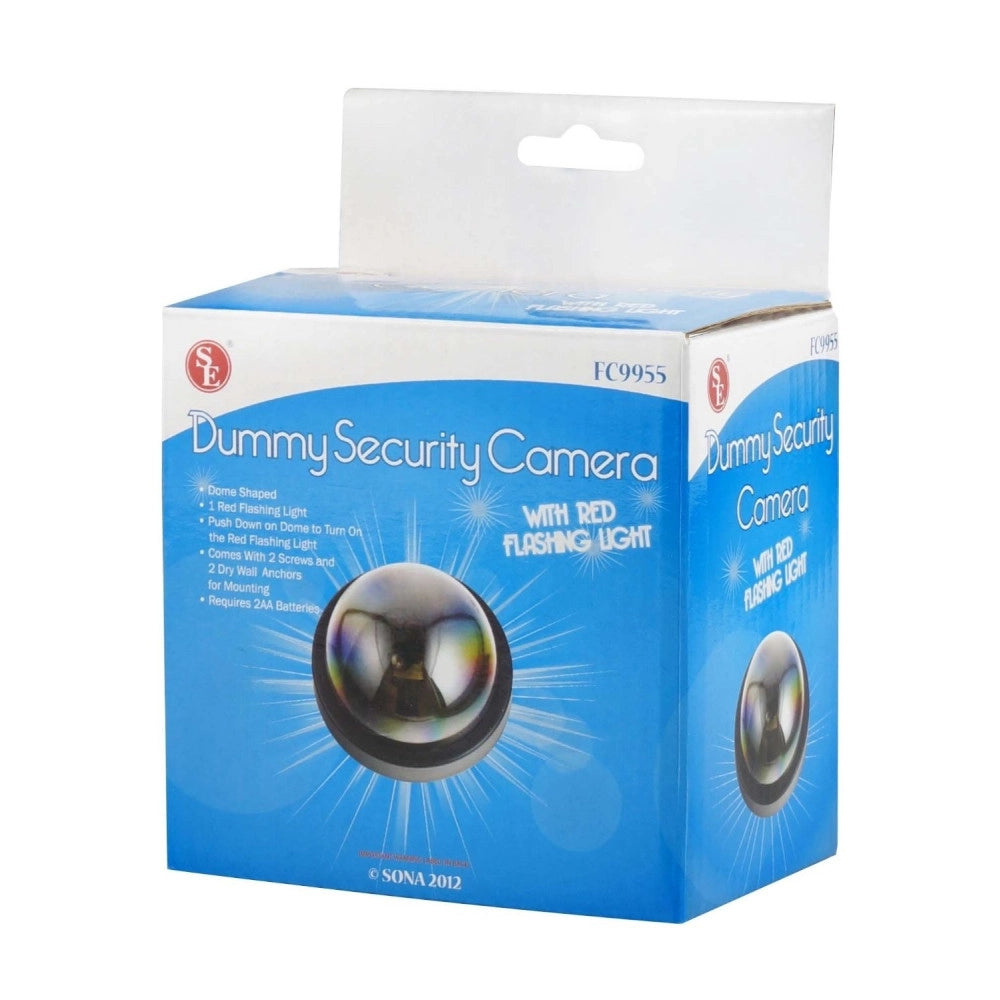 Trade Shop - Telecamera Finta Con Led Lampeggiante Dome Camera Videosorveglianza Soffitto -