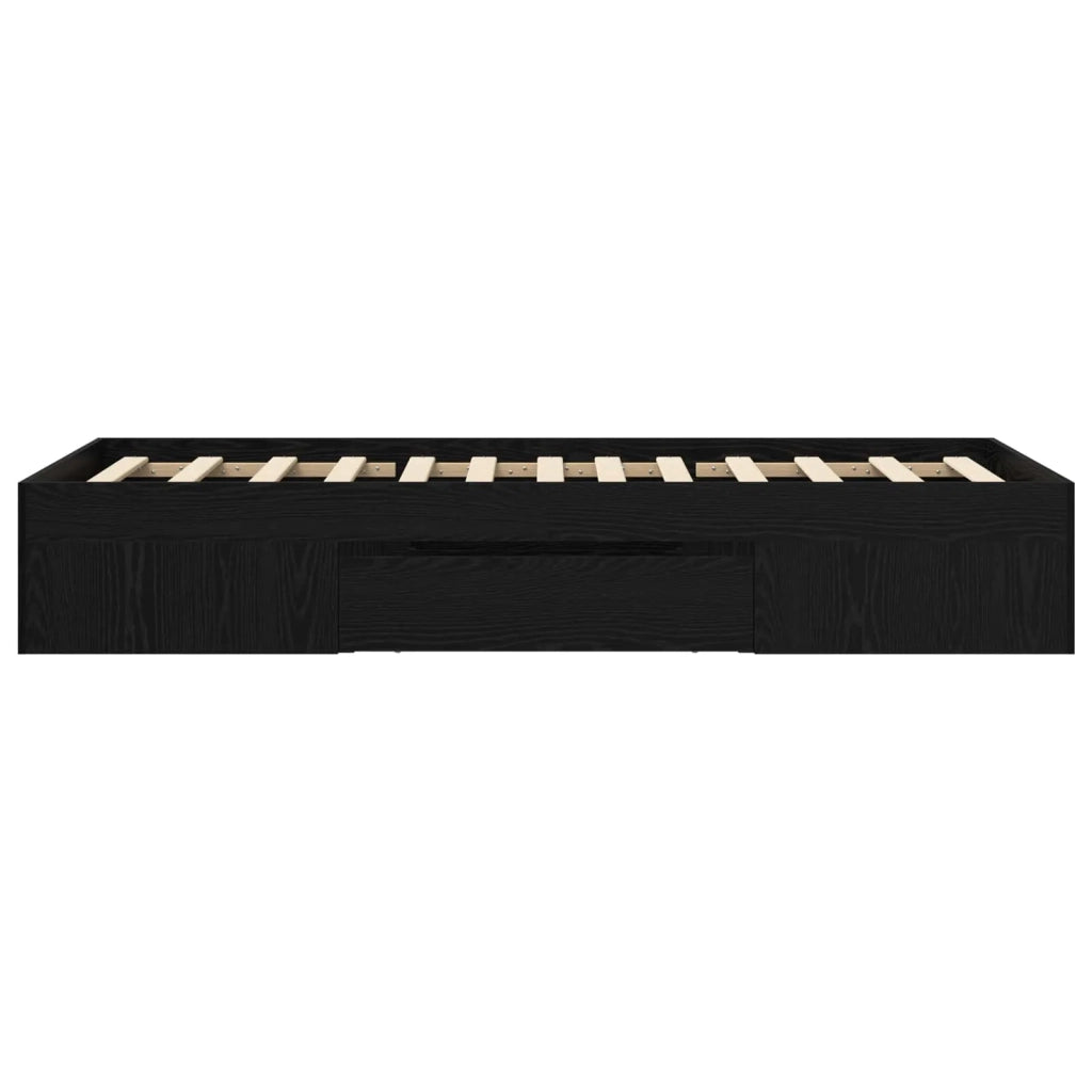 Telaio del letto con storage Rovere Nero 80 x 200 cm 3429691
