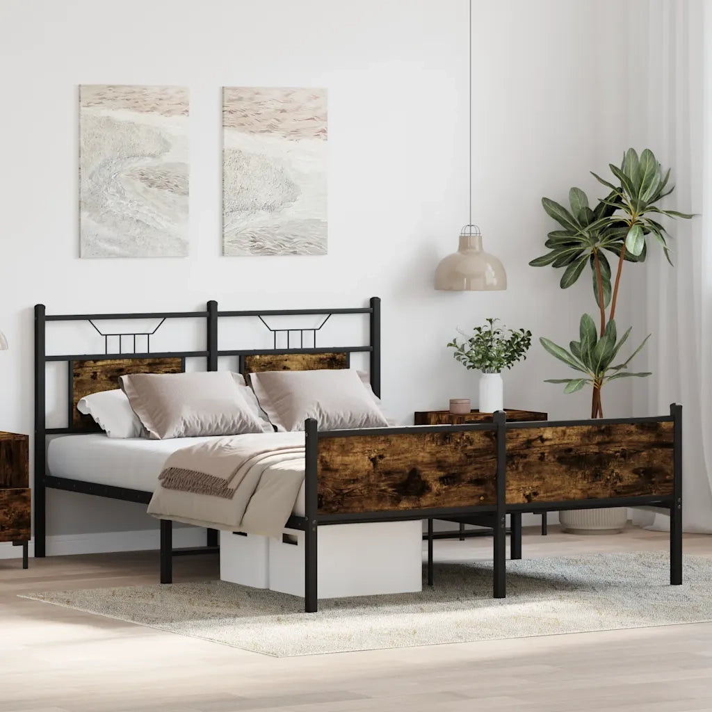 Giroletto senza Materasso Rovere Fumo 150x200 cm in Truciolato