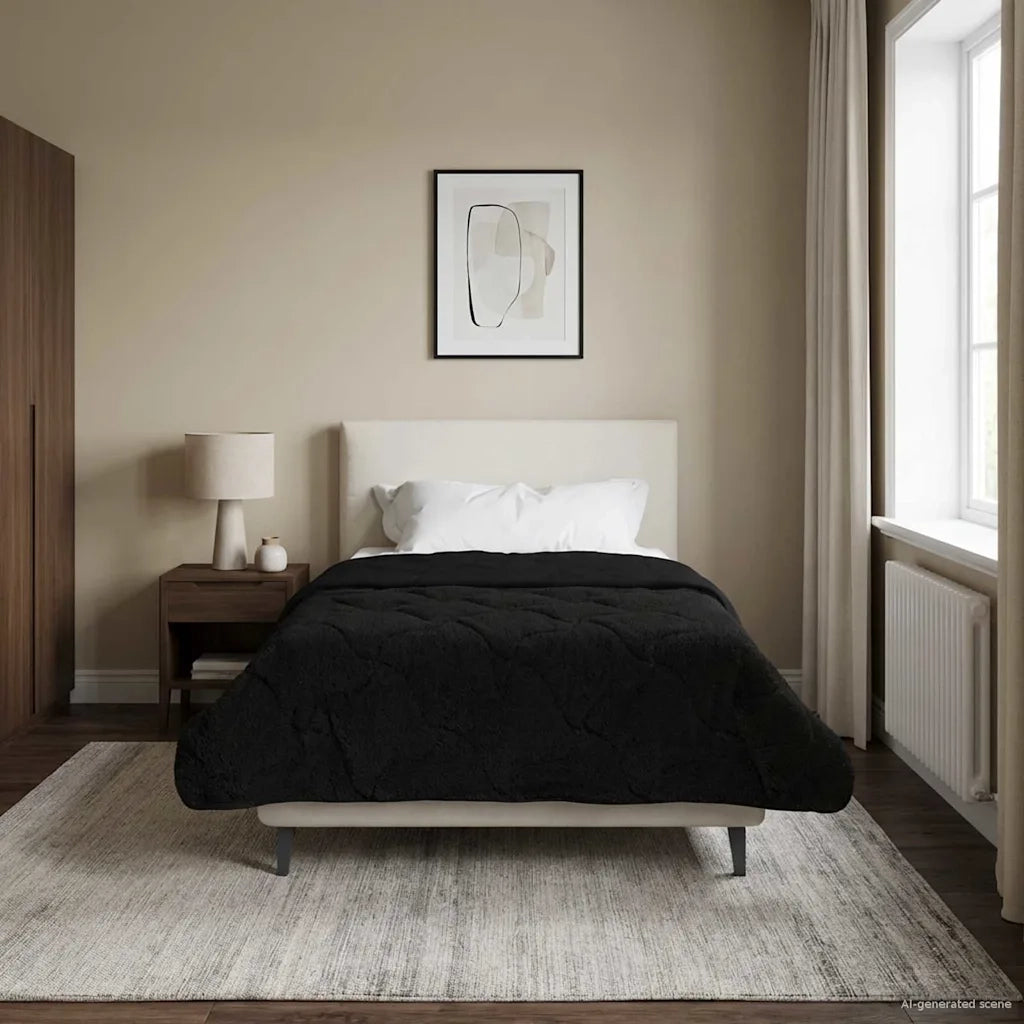 Piumone Completo Annuale Trapuntato Nero 140 x 220 cm 42026259
