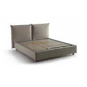 Letto Matrimoniale Aghineo, Letto Matrimoniale Sfoderabile Made in Italy, Grigio Tortora\