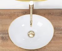 Lavabo Da Appoggio Rea Sofia Gold / White
