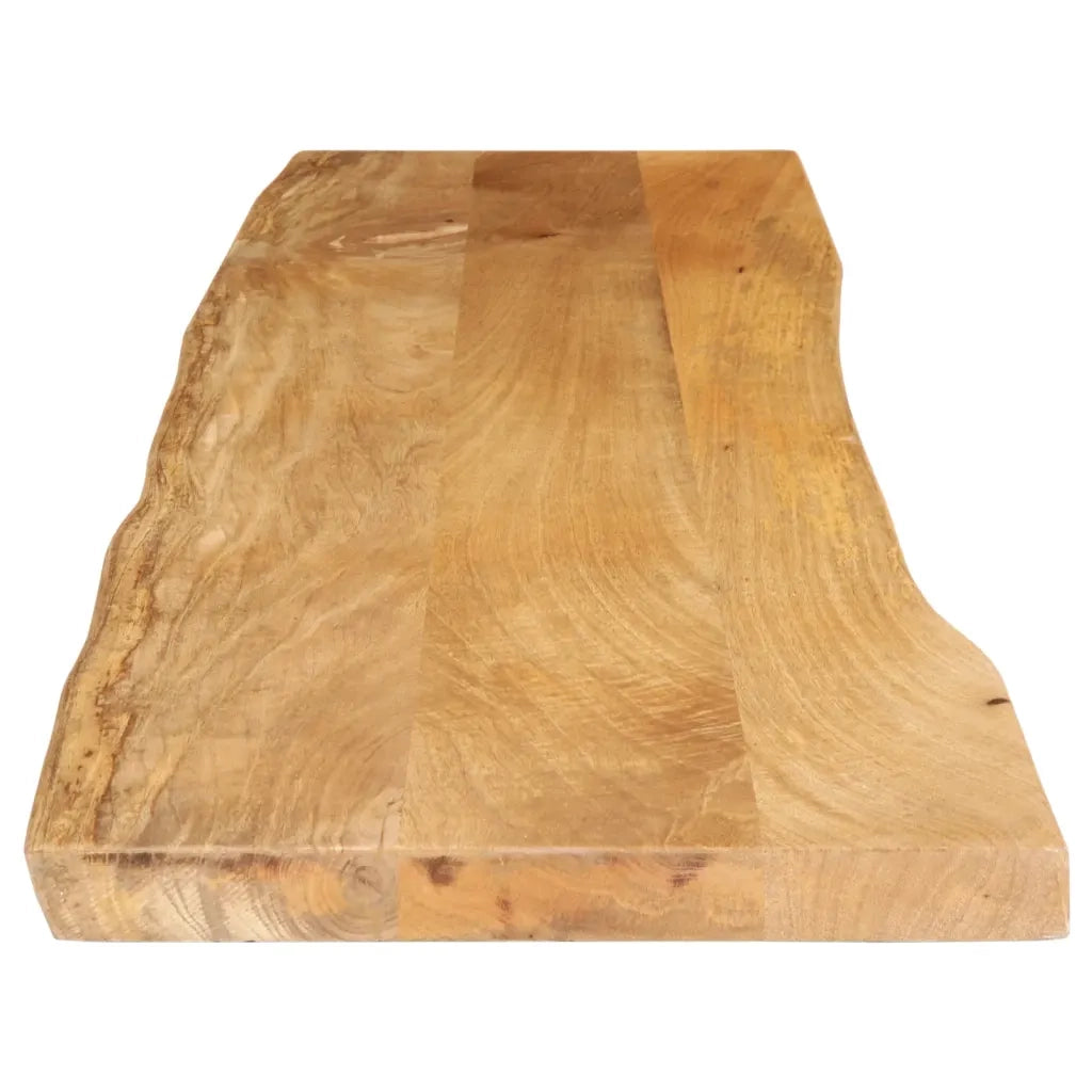 Piano Tavolo 160x40x3,8 cm Bordi Vivi in Legno Massello Mango 370736