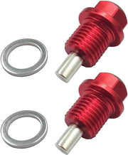 Olio adesivo magnetico per veicoli GM - M14x1.5 - colore rosso - con viti di scarico carter - viti di riparazione per scarico olio - per diversi modelli di auto con filamento 14x1.5