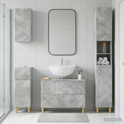 Set di Mobili da Bagno da 4 Pezzi ARNHEM Grigio Cemento 3417930