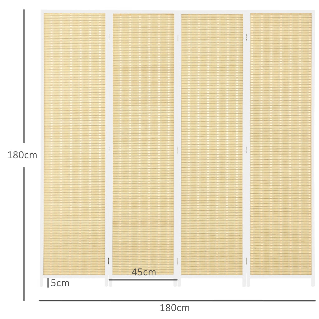 Paravento in legno ¨C zephmum ¨C 4 pannelli 180x180 cm naturale