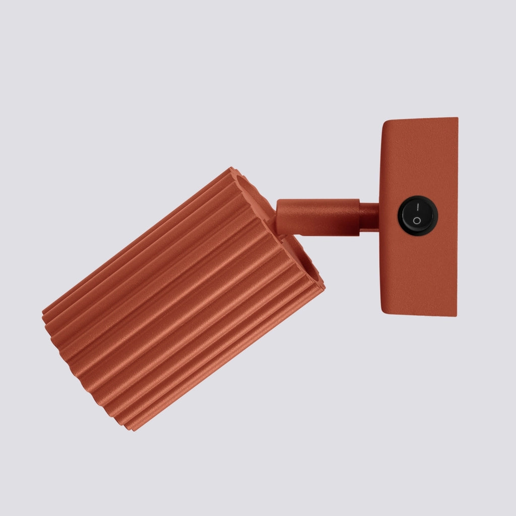 Applique moderna rossa ocra orientabile GU10 GRAVIO