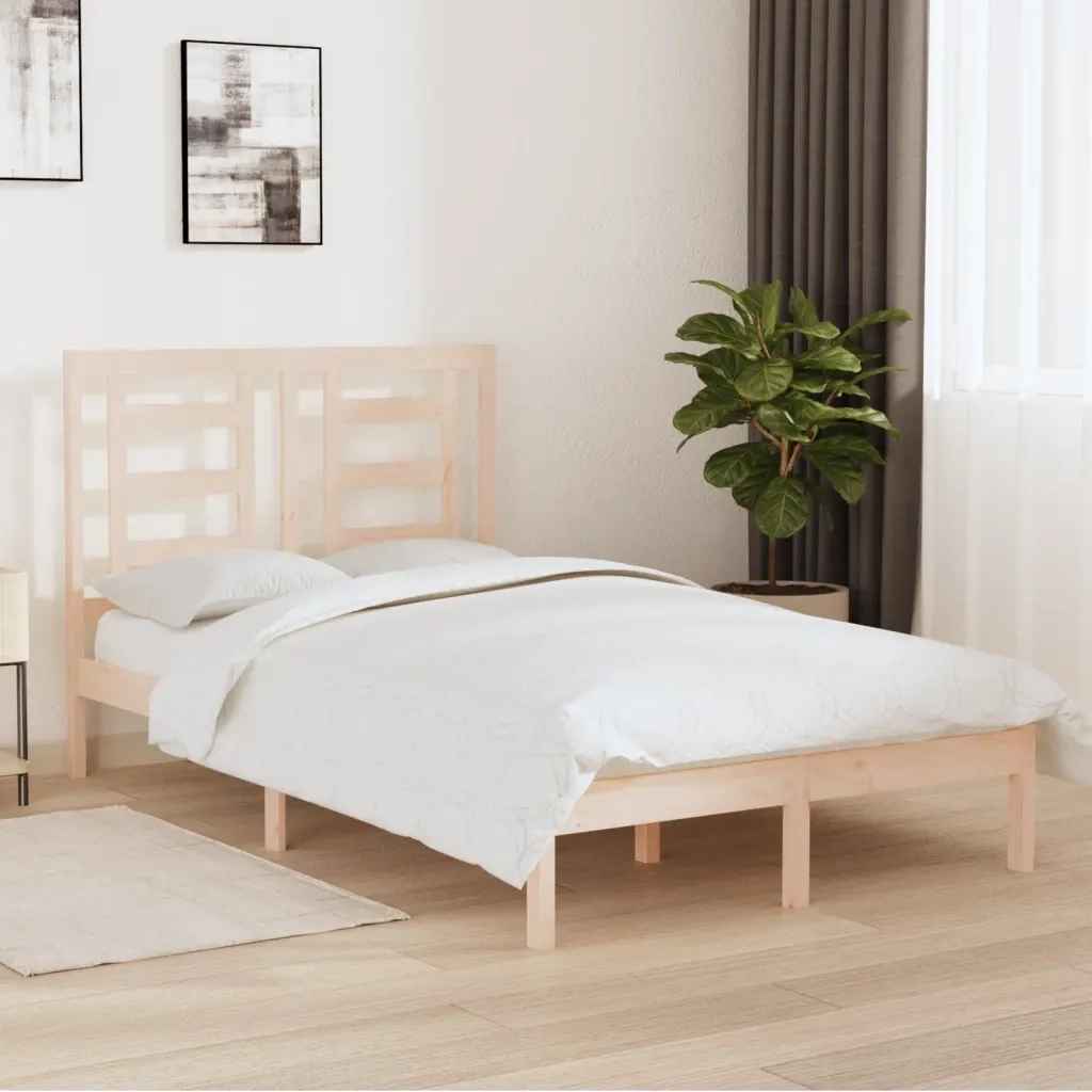 Giroletto-Struttura Letto in Legno Massello 120x190 cm Small Double 848101