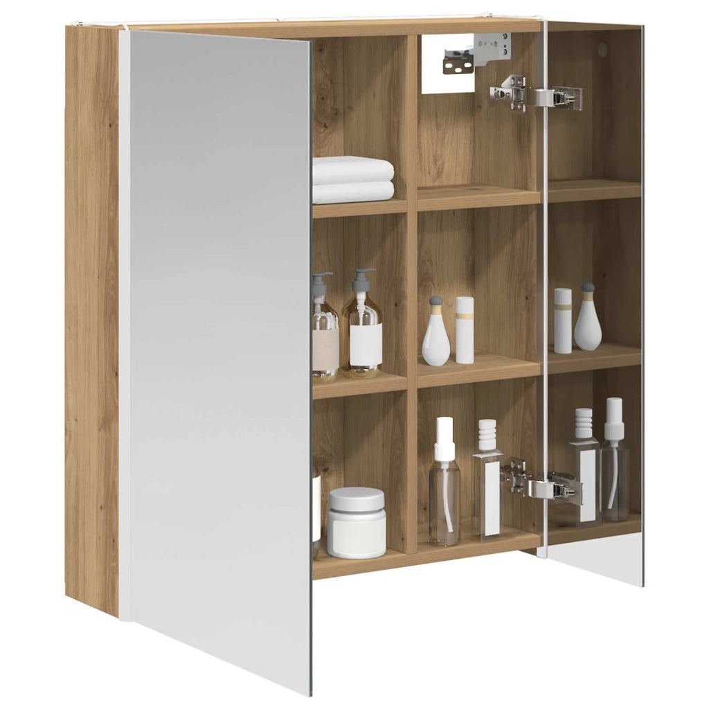 Mobiletto per specchio da bagno Rovere Artigianale