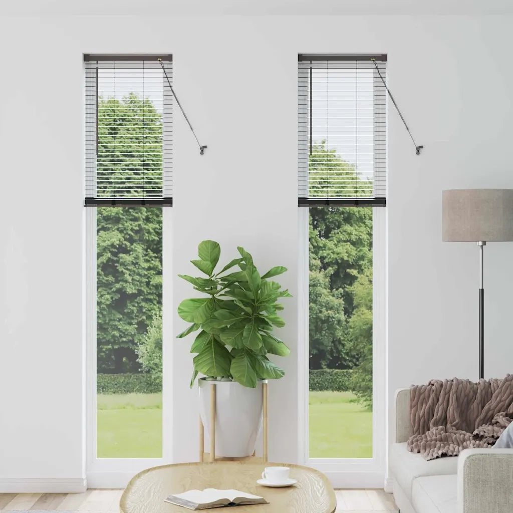 vidaXL Tenda per Finestra con tende Nero Alluminio