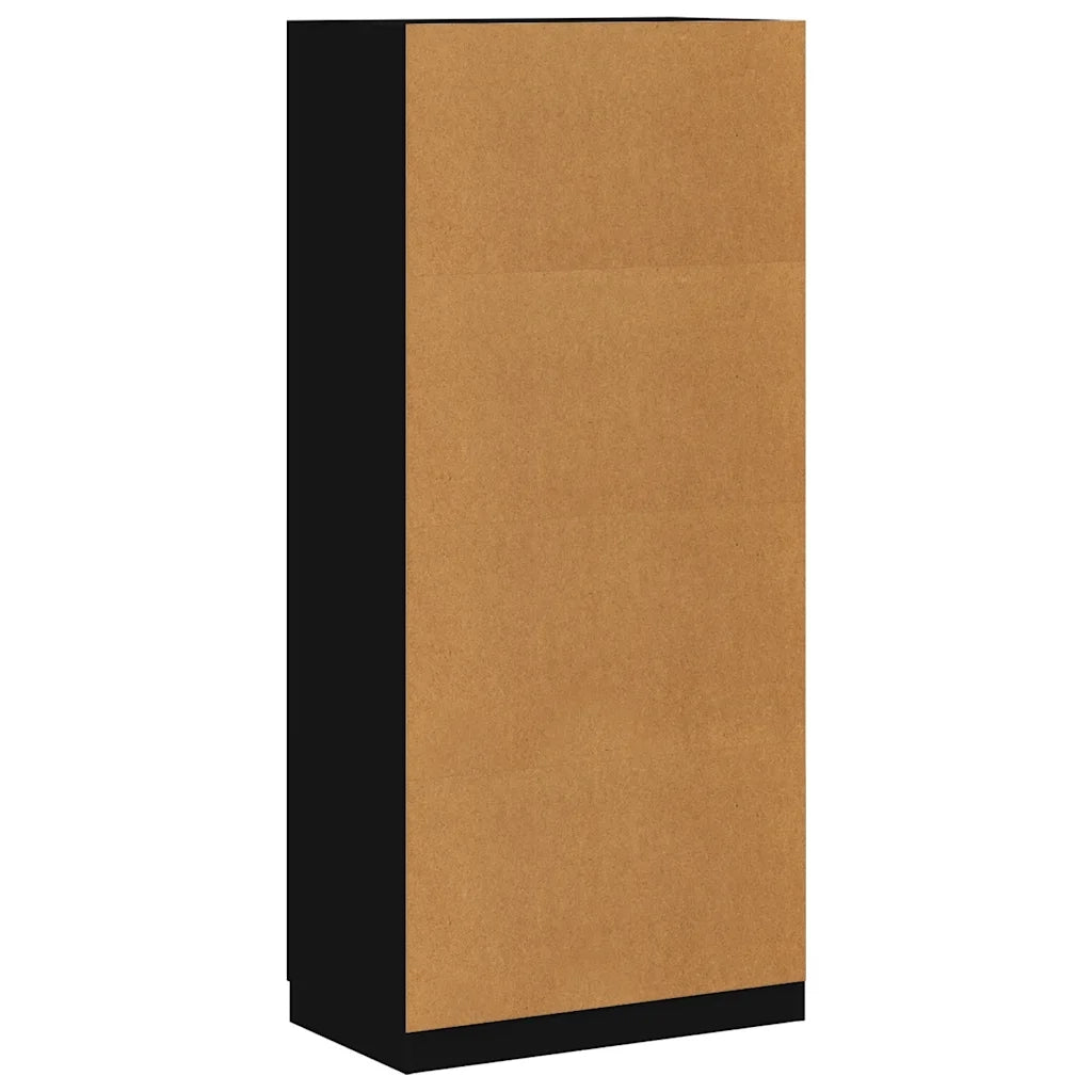 Armadio Nero 90x52x200 cm in Legno Multistrato 800631