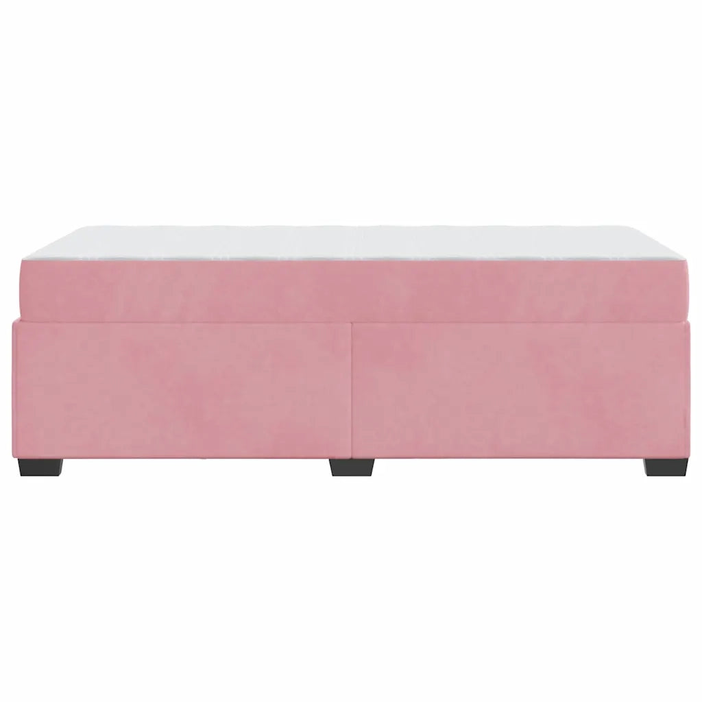 Struttura del letto con materasso Rosa 90 x 200 cm Tessuto