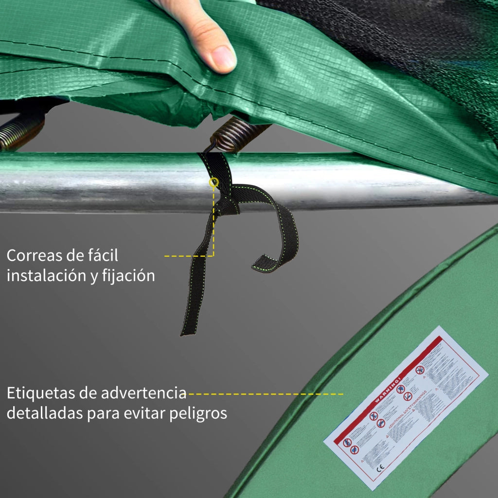 Copertura di protezione imbottita per trampolino ¨C zephmum ¨C Verde ?244 cm
