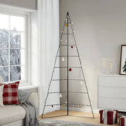 Albero di Natale Decorativo in Metallo Nero 210 cm 4018960