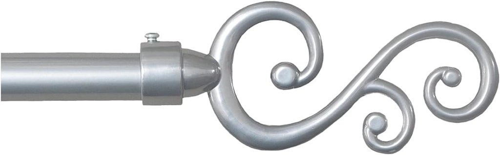 Bastone Tenda Ferro Estendibile 120-210 Asta Scorritenda modello Spirale Grigio