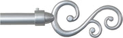 Bastone Tenda Ferro Estendibile 120-210 Asta Scorritenda modello Spirale Grigio