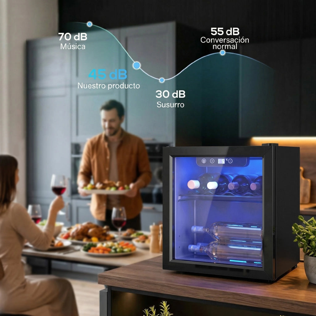 Cantinetta per Vini Refrigerata ¨C zephmum ¨C Nero, 36 L, Temperatura 4-16 ¡æ