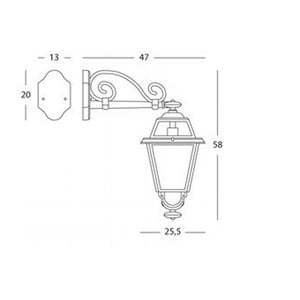 Applique In Basso Da Esterno Elegance Alluminio E Vetro Grigio 1 Luce E27