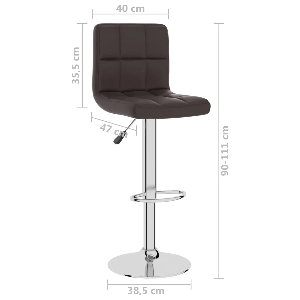 Sgabello da Bar Marrone in Similpelle 334222