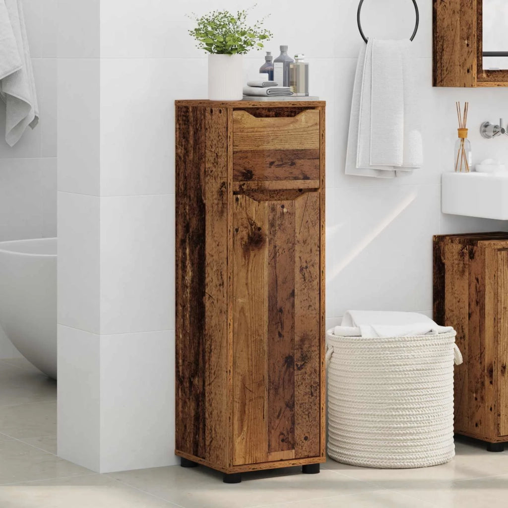 Mobile da Bagno con cassetto Legno vecchio 30,5 x 30 x 101 cm 888745