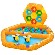 Trade Shop - Piscina Gonfiabile Gioco Alveare Per Bambini Con 20 Palline 2 Api 127x119x61cm 52639 -
