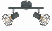 Plafoniera Candellux Verve grigia metallo 2xE14 IP20