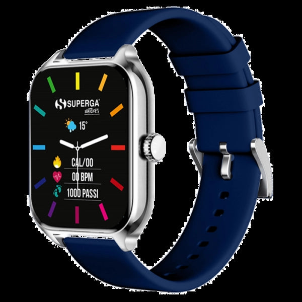 Superga winner smartwatch silver e blu - swt-stc010