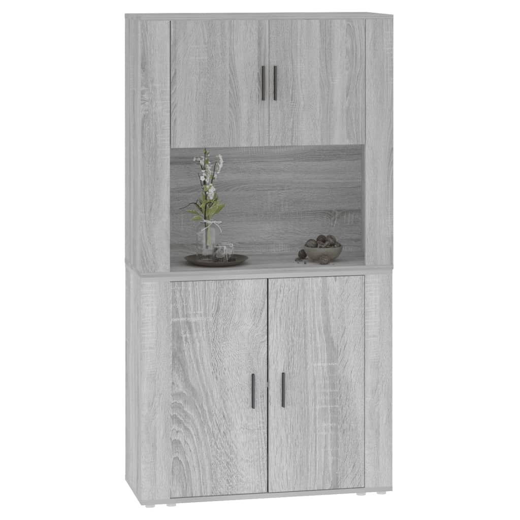 Buffet credenza cassettiera mobile contenitore organizer cucina soggiorno soggiorno alto sonoma derivati ​​del legno grigio 02_0035640