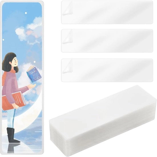50 Pacchi di Lamineerhoezen per Libri 21x5cm - Translucidi - 0.12mm di Spessore - Plastica - Lamineerhoezen Termoresistenti - Lame per Libri - Appassionati di Natura