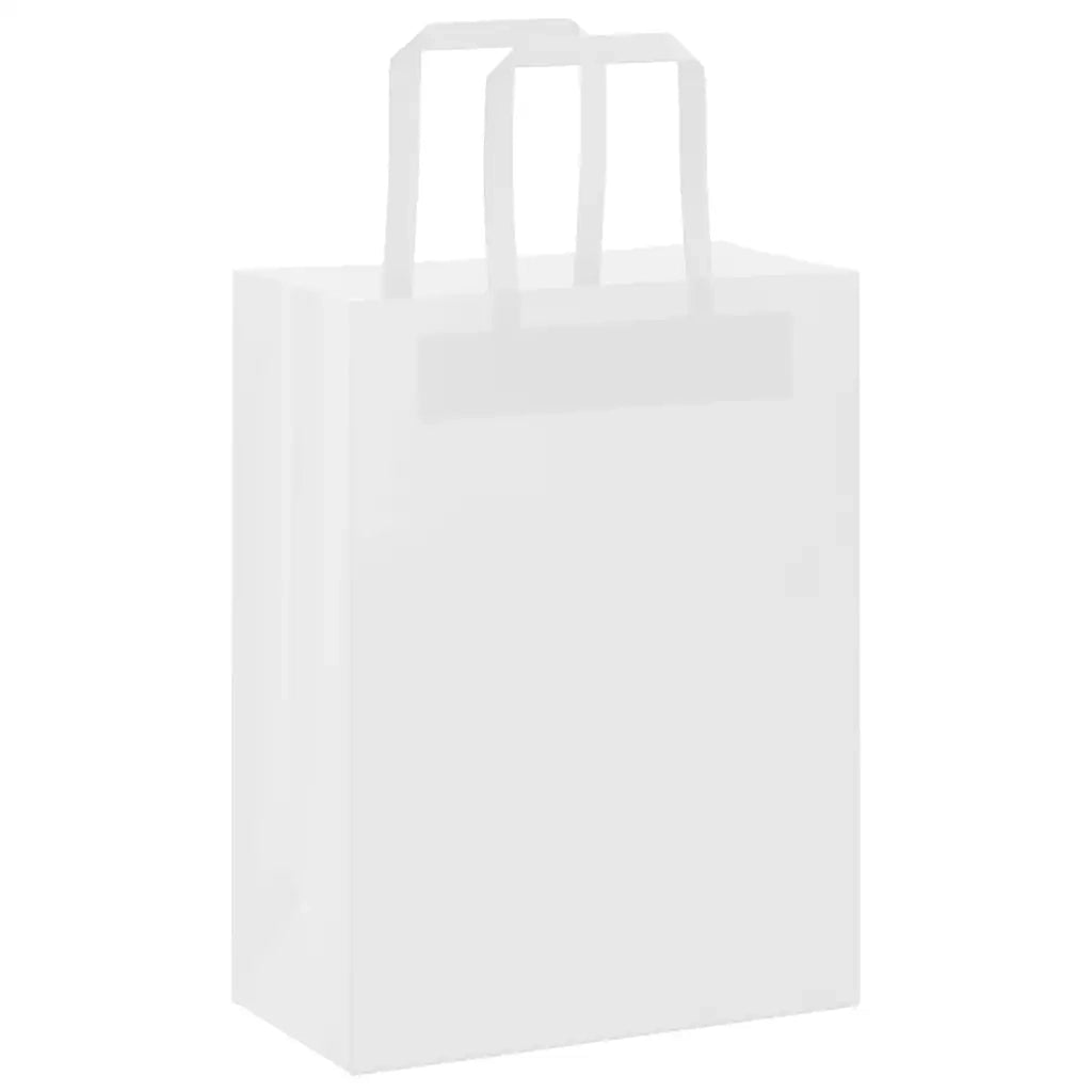 Sacchetti di Carta 250 pz con Manici Bianchi 21x11x28 cm 4101839
