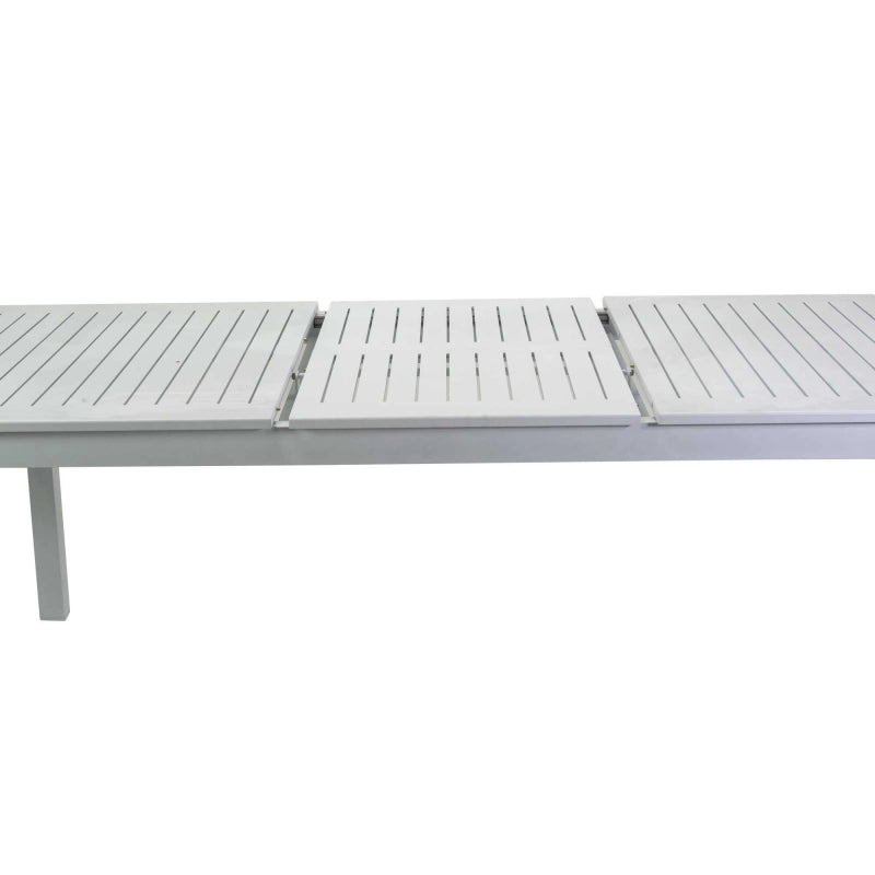 Tavolo alluminio Monterey allungabile bianco cm 220/280x100h75