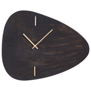 Orologio da parete in legno MDF marrone scuro 56 x 47 cm Forma irregolare con accenti dorati