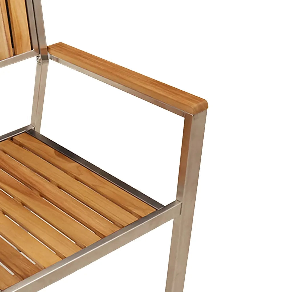 Sedia da Giardino 2 pcs Marrone Legno di teak solido 42006203