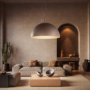 Sospensione Contemporanea Steel Metallo Marrone 1 Luce E27 Ip20 D80