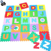 Trade Shop - Tappeto Puzzle Per Bambini Set 36 Pezzi Gioco Tappetino Lettere Alfabeto Gomma -