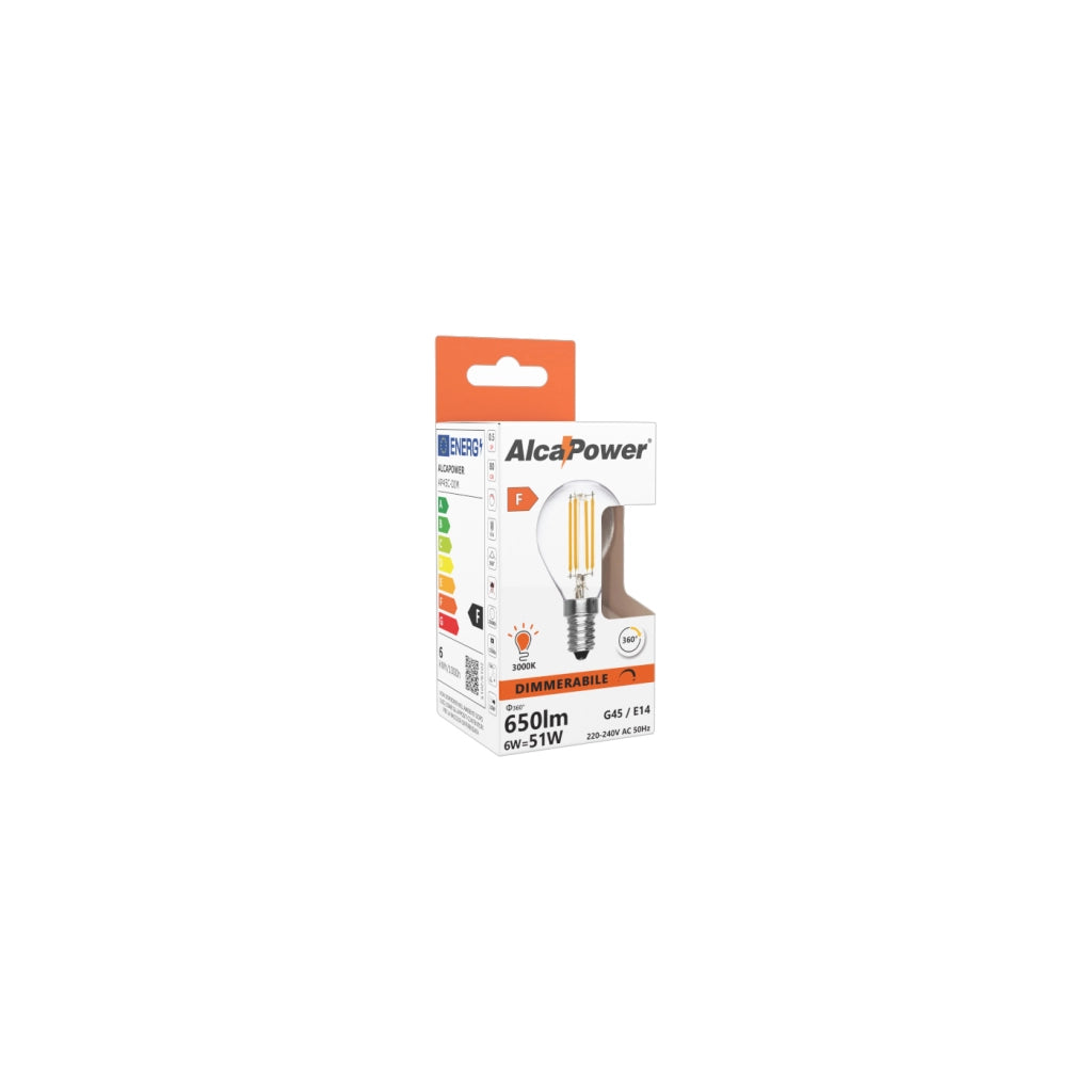 Lampadina a Led Mini Sfera Dimmerabile 6W 2700K E14