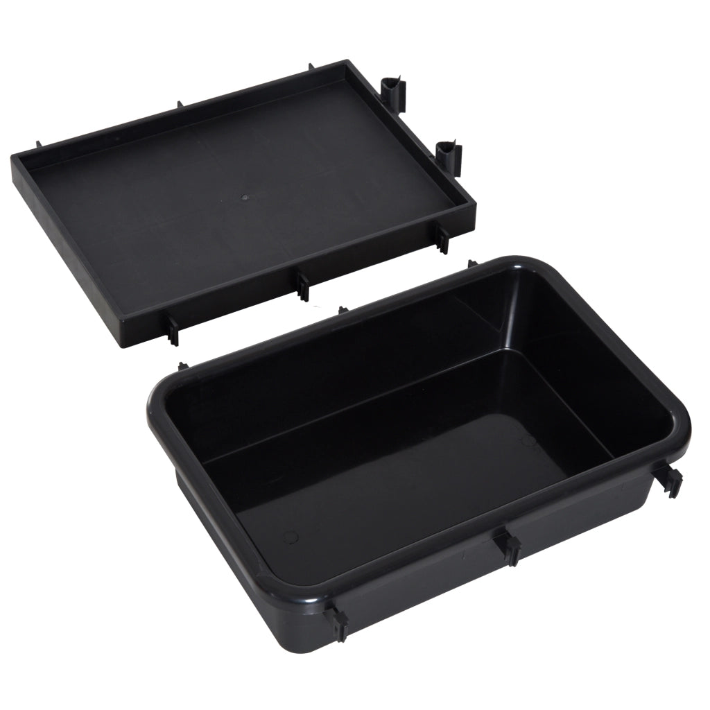 Carrello per pulizie professionale in metallo con 4 ruote, doppio ripiano, strizzatore removibile, 111x63,3x103 cm, nero