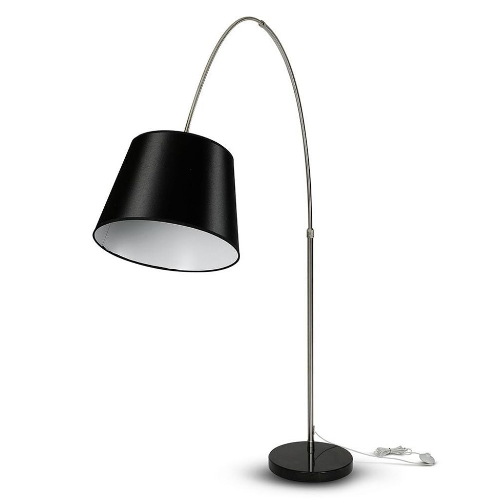 Lampada del pavimento a LED E27 Black paralume
