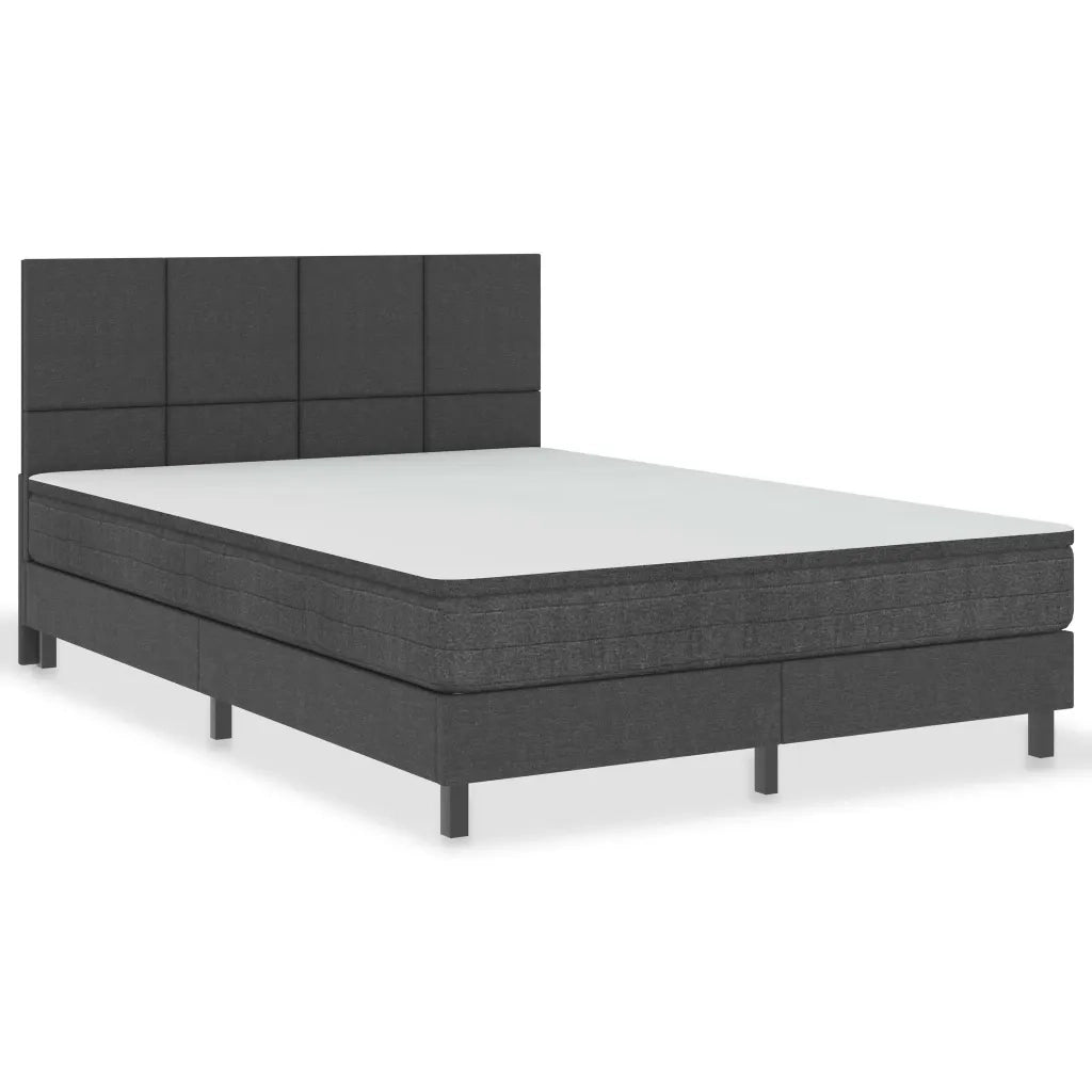 Letto a Molle Grigio Scuro in Tessuto 160x200 cm 3054717